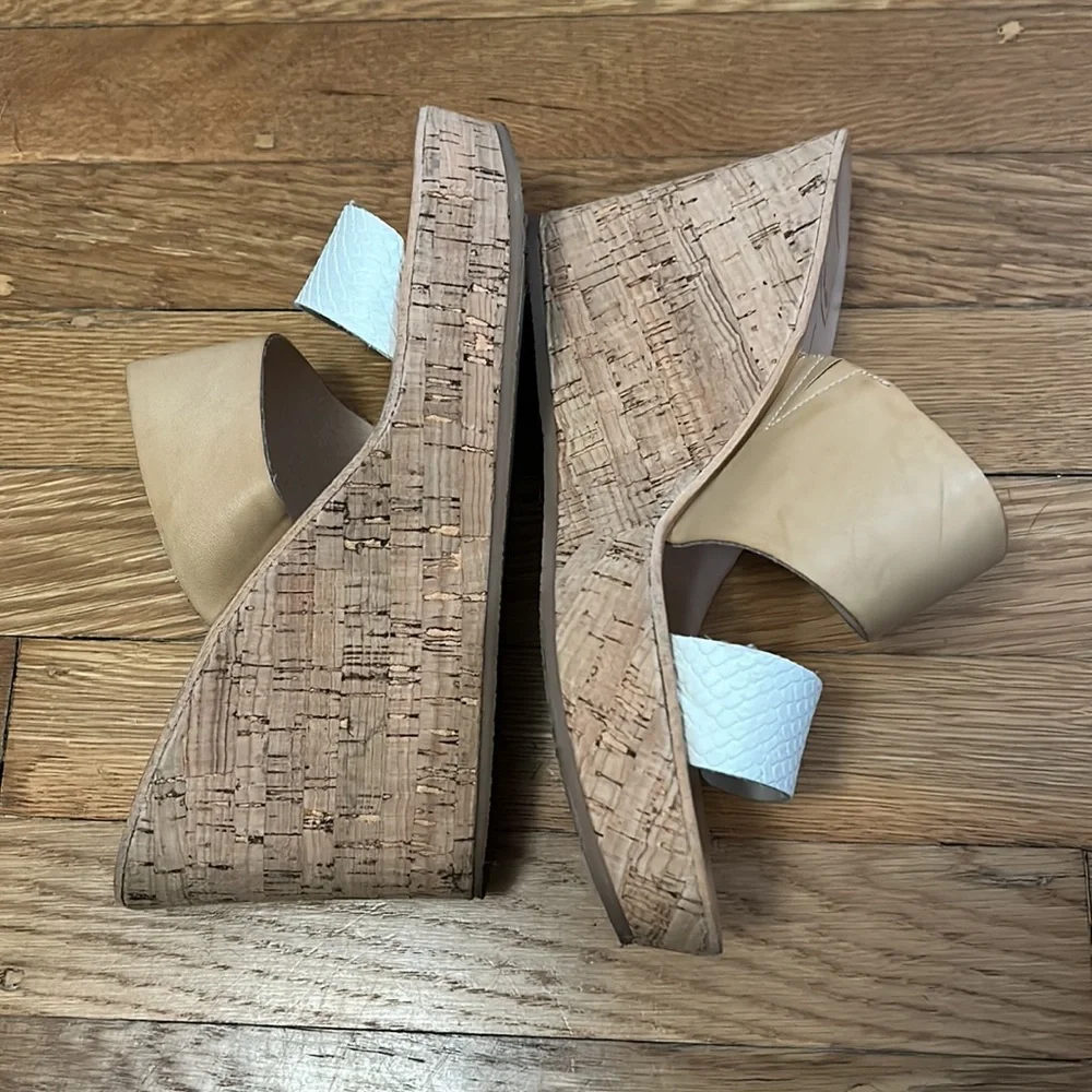 Dolce Vita Neutral Cork Wedges